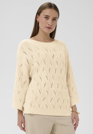 SLRAVA NANNA 3/4 - Strickpullover - whisper white