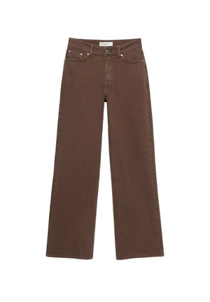 PULL&BEAR, HIGH-WAIST STRAIGHT-LEG JEANS - Relaxed fit jeans - brown