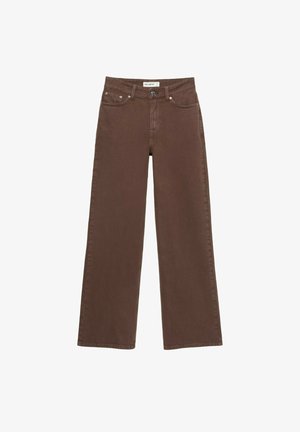 PULL&BEAR, HIGH-WAIST STRAIGHT-LEG JEANS - Jean boyfriend - brown