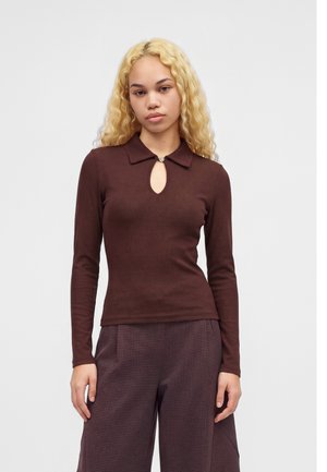 Cras, ISABELLCRAS BLOUSE - поло риза - chocolate brown