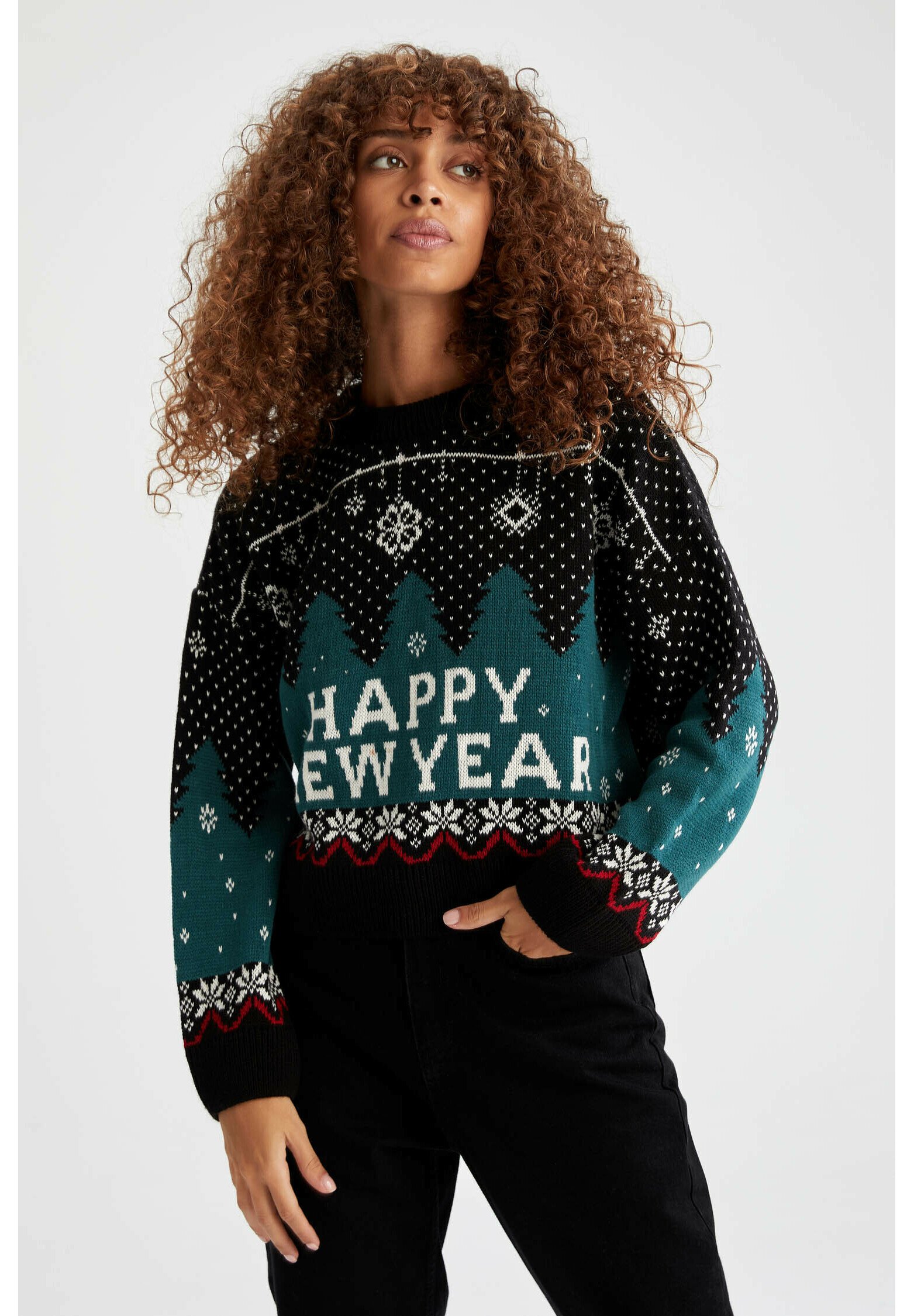 teal christmas jumper