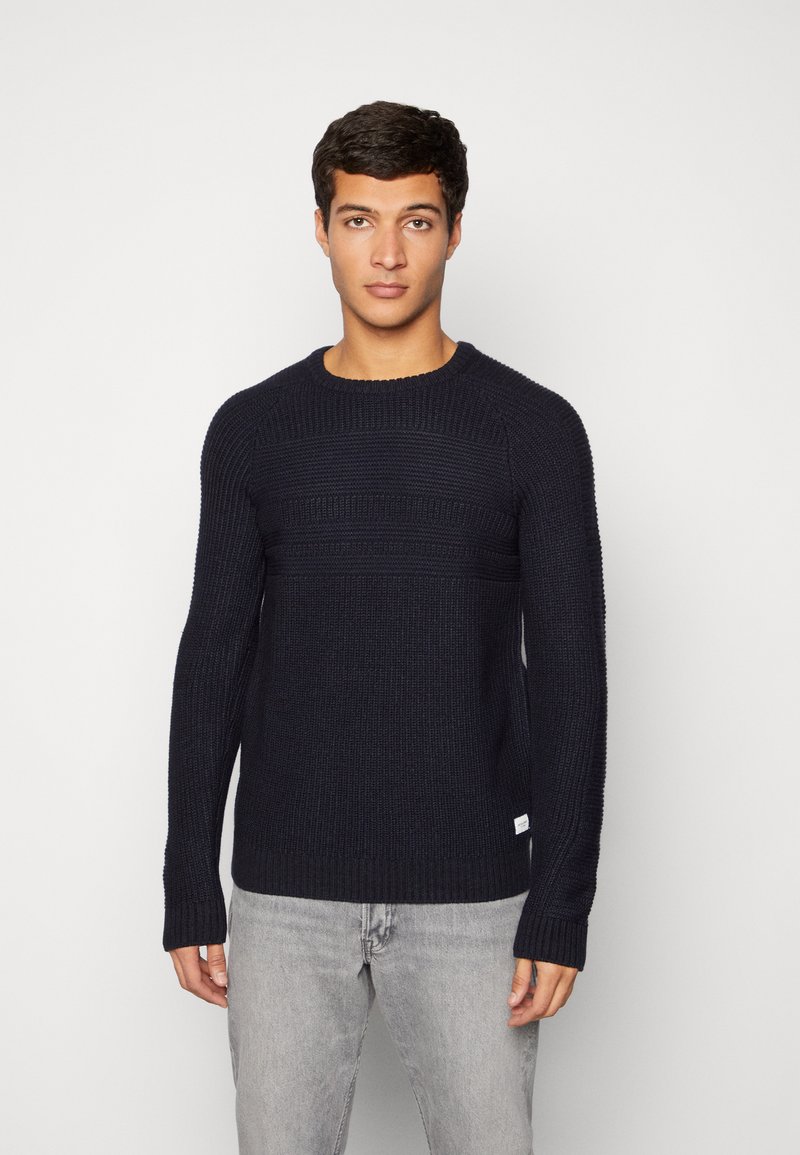 Jack & Jones JJPOWER CREW NECK Trui navy blazer/black/donkerblauw