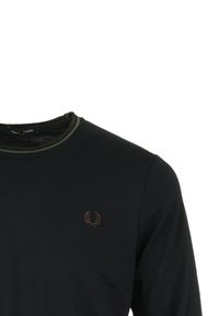 Fred Perry TWIN TIPPED  - Longsleeve - bleu marine vert laurel wreath brique carrington