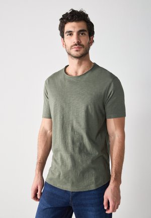 Pier One BASIC SLUB CURVED HEM - T-shirts basic - beetle