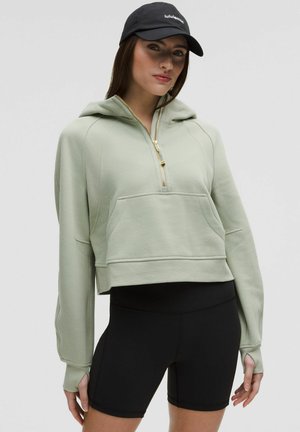 SCUBA OVERSIZED HALF-ZIP - Zip-up sweatshirt - Fog Green/Gold