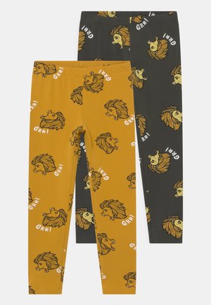 LION 2 PACK UNISEX - Legginsy - dark grey