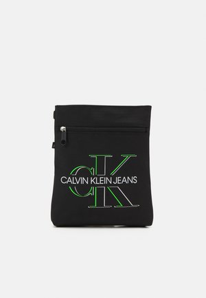 FLATPACK FRONT ZIP GLOW UNISEX - Sac bandoulière - black