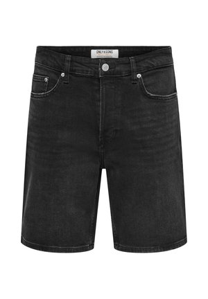 Only & Sons, JEANS-SHORTS ONSEDGE GERADE GESCHNITTEN SHORTS - Shorts vaqueros - washed black