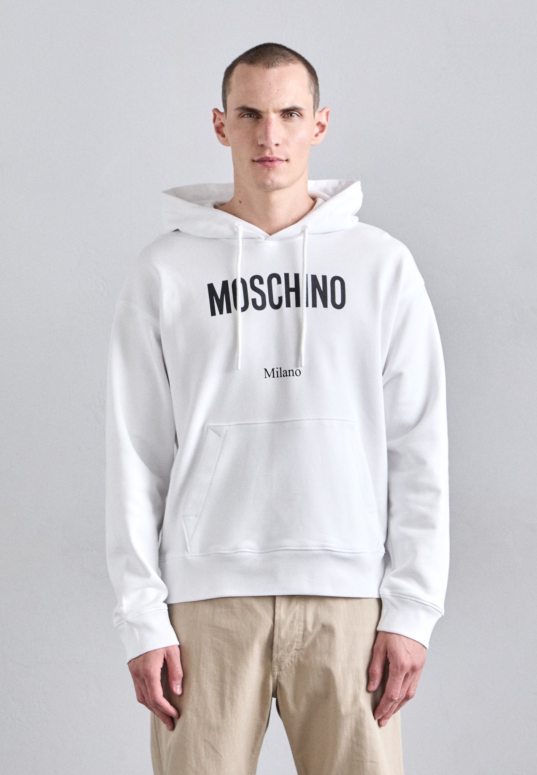MODAL STRETCH MILANO MOCK NECK ホワイト　XL MOSCHINO MILANO - Hoodie - white - Zalando.co.uk