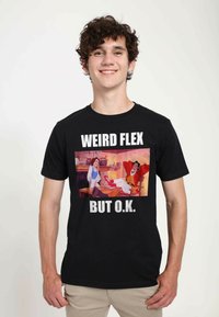Henry Tiger BEAUTY & THE BEAST GASTON WEIRD FLEX MEME UNISEX - Triko s potiskem - black