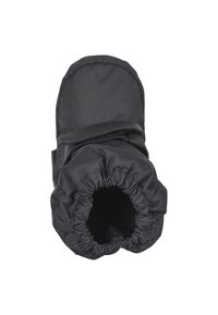 Czarna, ocieplana rękawica z ściągaczem przy nadgarstku, płaskim czubku i rzepem. Wykonana z wodoodpornego materiału, posiada miękką wewnętrzną podszewkę.