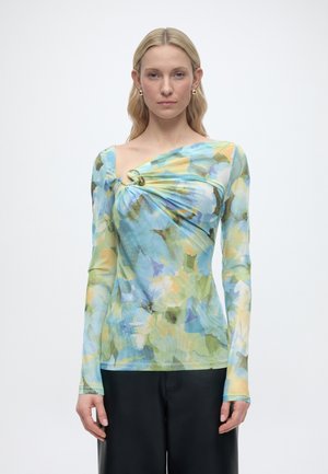 MARISOL ASYMMETRIC MESH TOP - Pusero - green flo