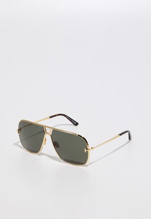 Tom Ford STAVROS UNISEX - Lunettes de soleil - gold-coloured/green
