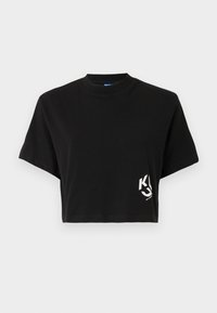 CROPPED MONOGRAM TEE - T-shirts - black