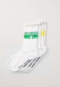 Tommy Hilfiger - KIDS SOCK SPORT MONOGRAM UNISEX 4 PACK - Sokken - green/yellow Miniatuurafbeelding 1