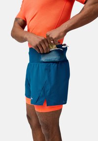 Brooks HIGH POINT 2.0 - Shorts 2 en 1 - deep sea flame