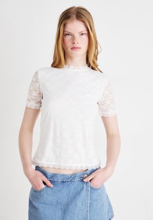 VIULLA O NECK - Printtipaita - snow white