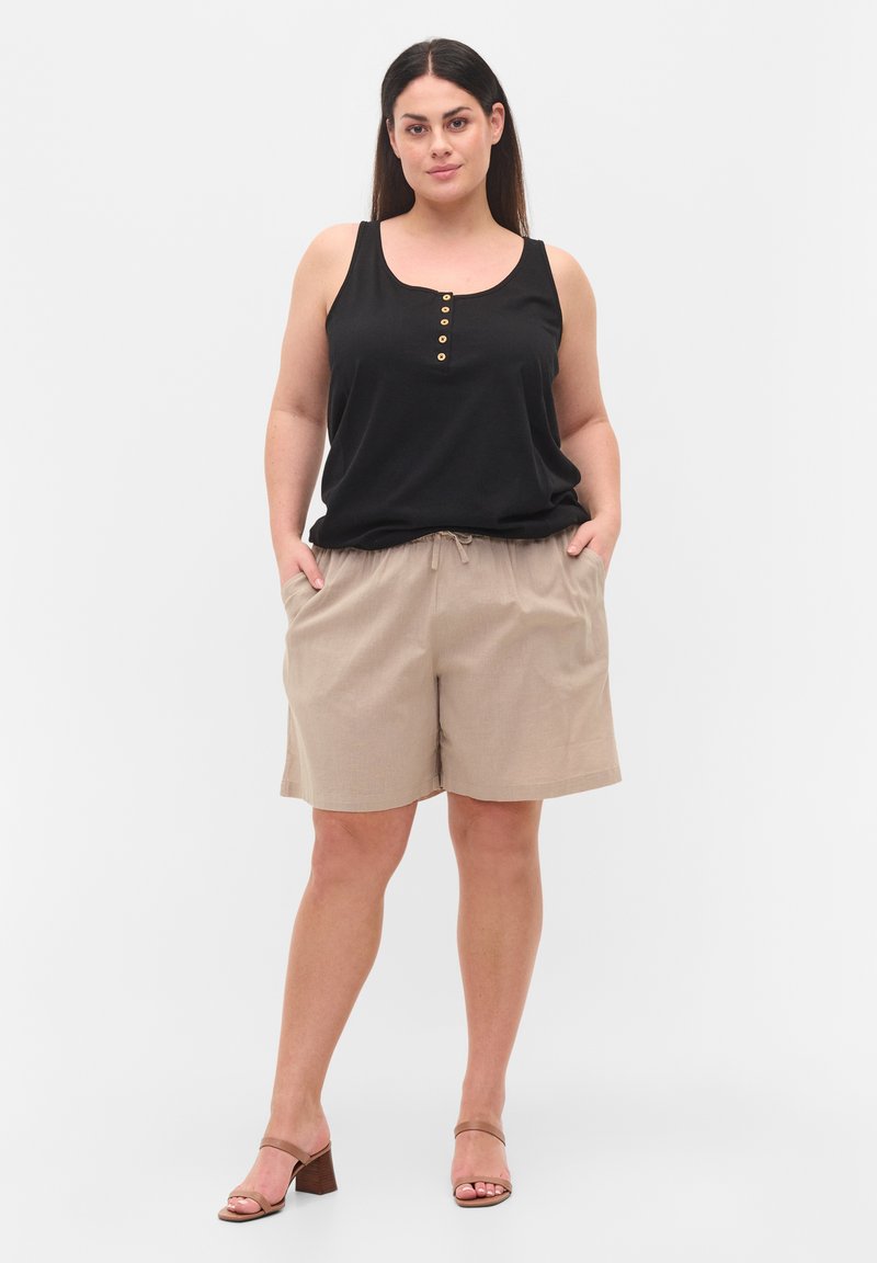 Damen Kleider | Zizzi Shorts simply taupe/taupe - OX88591 Damen Kleider | Zizzi Shorts simply taupe/taupe - OX88591