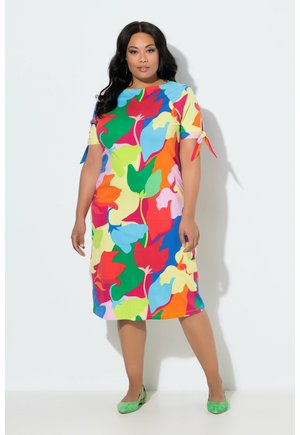 BLÄTTER A-LINIE CARMENAUSSCHNITT HALBARM - Jerseykjole - pink