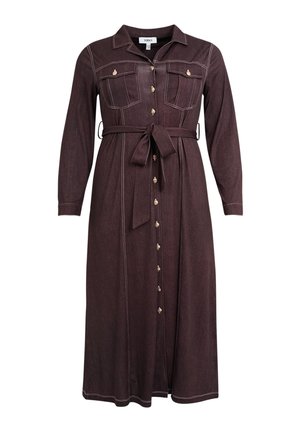 YOEK, YOEK DAMEN KLEID MIT LANGARM - Denimkjoler - brown