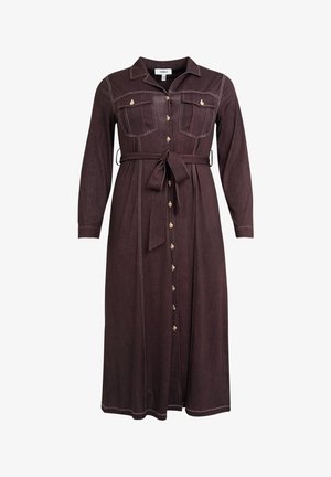 YOEK, YOEK DAMEN KLEID MIT LANGARM - Robe en jean - brown