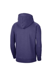 Purple hoodie made of soft fabric, featuring a large hood, long sleeves, and ribbed cuffs and hem for a comfortable fit.