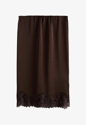 Next, A-line skirt - chocolate brown