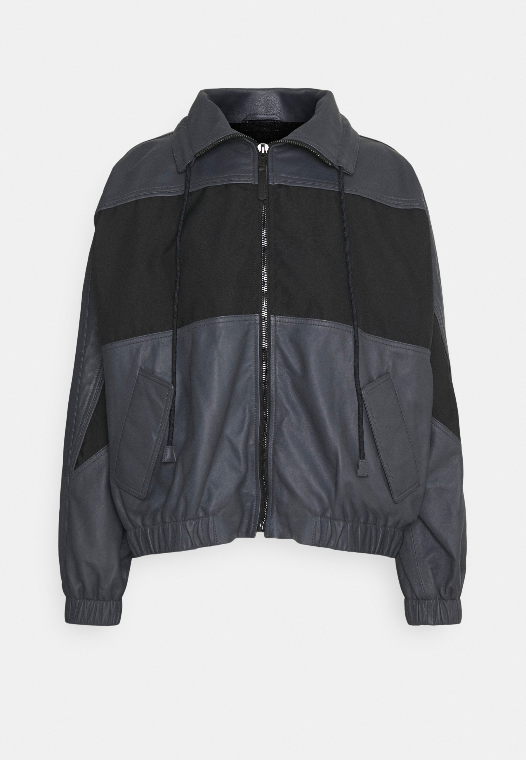 Trussardi JACKET KANSAS - Giacca di pelle - magnet/grigio scuro - Zalando.it