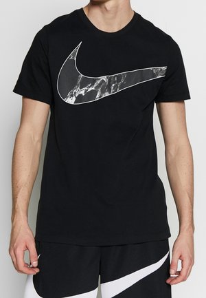 T-shirt med print - black