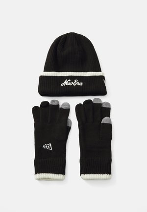 SCRIPT BEANIE UNISEX SET - Gants - black