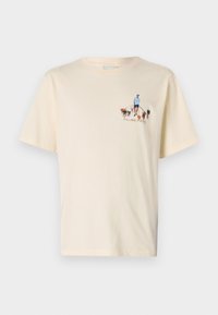 DOG WALKER ANTIQUE UNISEX - T-shirt estampada - antique white
