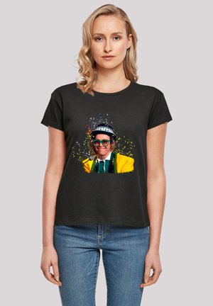 TV TIMES ELTON JOHN AT THE PIANO 1977 - Print T-shirt - schwarz