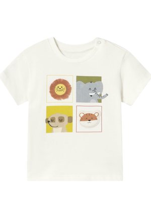T-shirt con stampa - crudo
