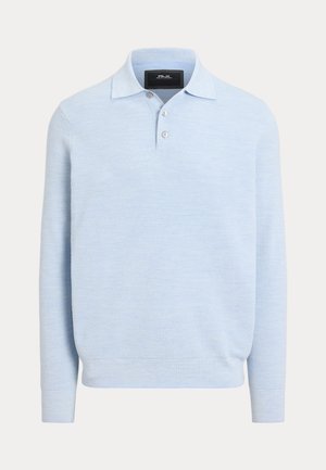 Polo Ralph Lauren, STRIPED PERFORMANCE POLO SWEATER - Pullover - blue