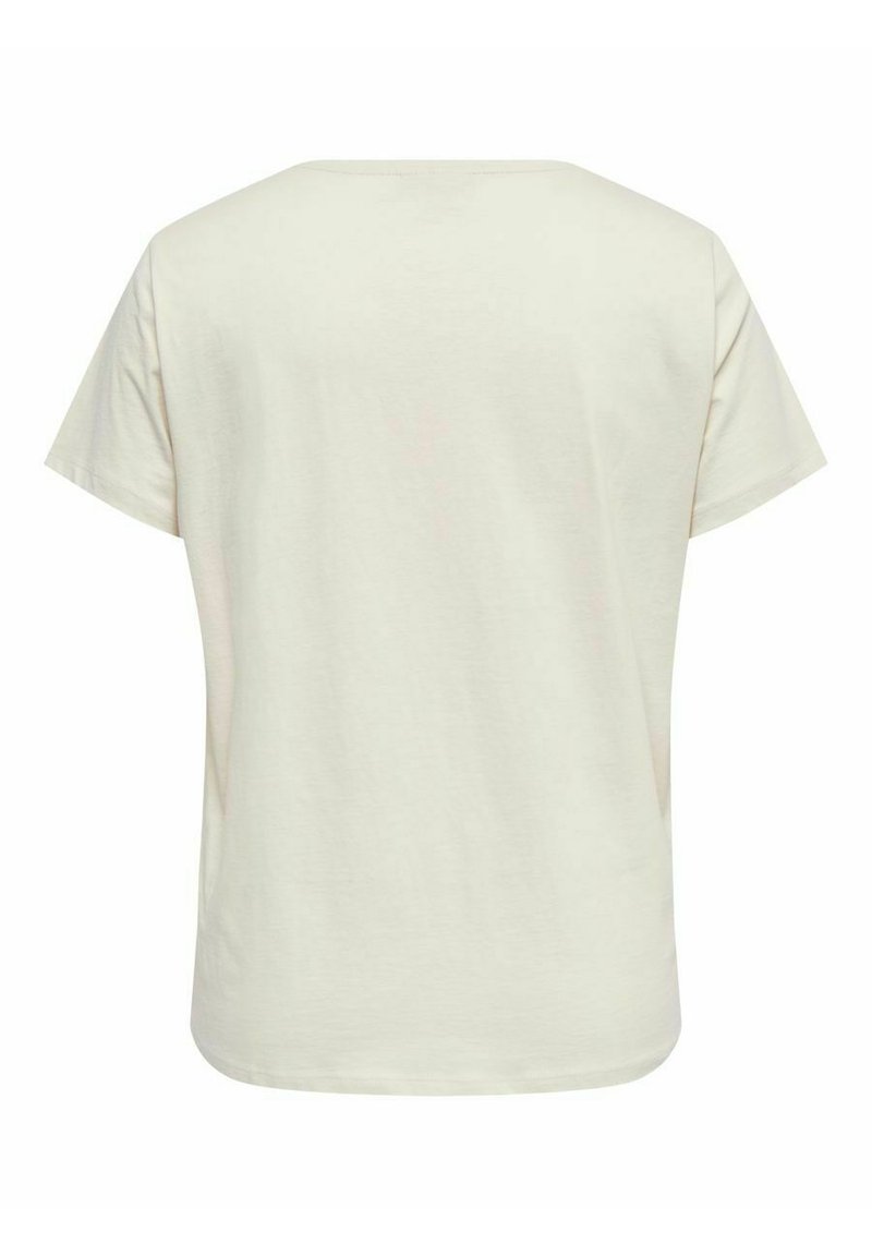 Damen T-Shirts | ONLY Carmakoma CURVY REG V-AUSSCHNITT- T-Shirt print moonbeam/offwhite - BO04454 Damen T-Shirts | ONLY Carmakoma CURVY REG V-AUSSCHNITT- T-Shirt print moonbeam/offwhite - BO04454