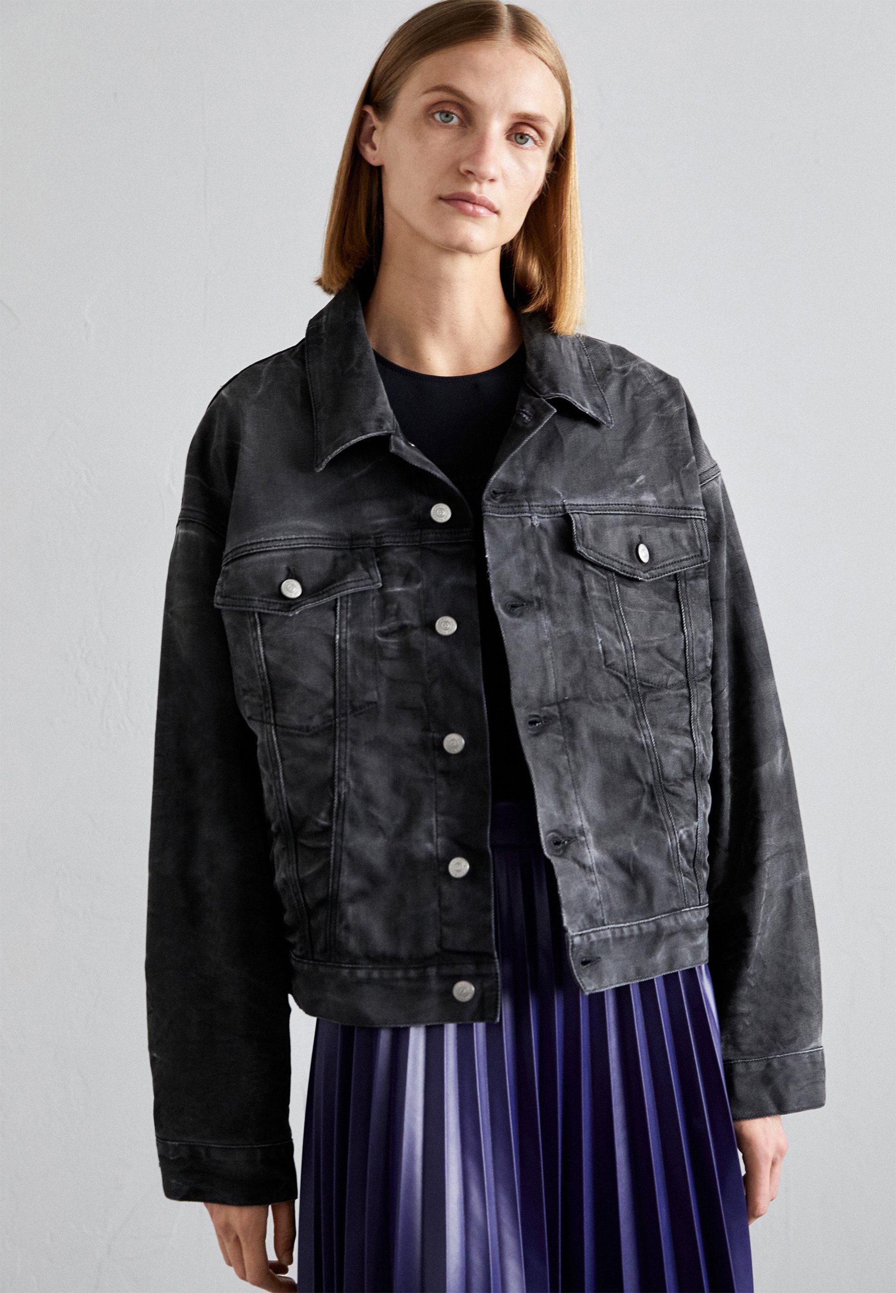 MM6 Maison Margiela Denim jacket - black - Zalando.co.uk