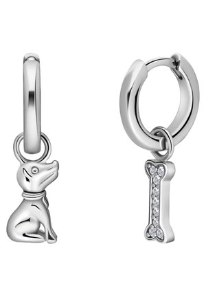 Lucardi MIT HUND UND KNOCHEN - Boucles d'oreilles - silver