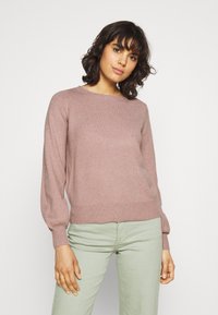 Vero Moda VMBRILLIANT LS BOATNECK - Pulover - woodrose melange