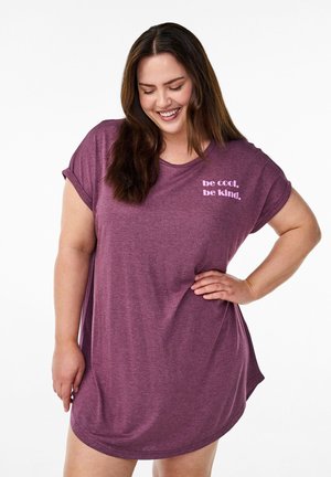 Zizzi Spalna srajca - mauve wine mel cool