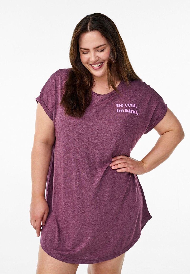 Zizzi Nightie - mauve wine mel cool