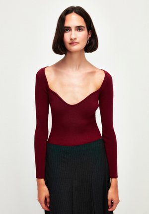 COLLAR DETAILED  - Jumper - claret red