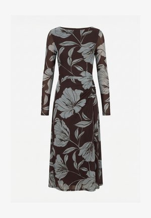 Forever New, SHELLEY GATHERED MIDI DRESS - Denné šaty - brown/blue floral