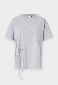 TEE WITH TIES - T-Shirt basic - grey melange