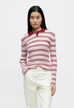 MCOLOCUSTA POLO HEMD - Pulóver - rot gestreift