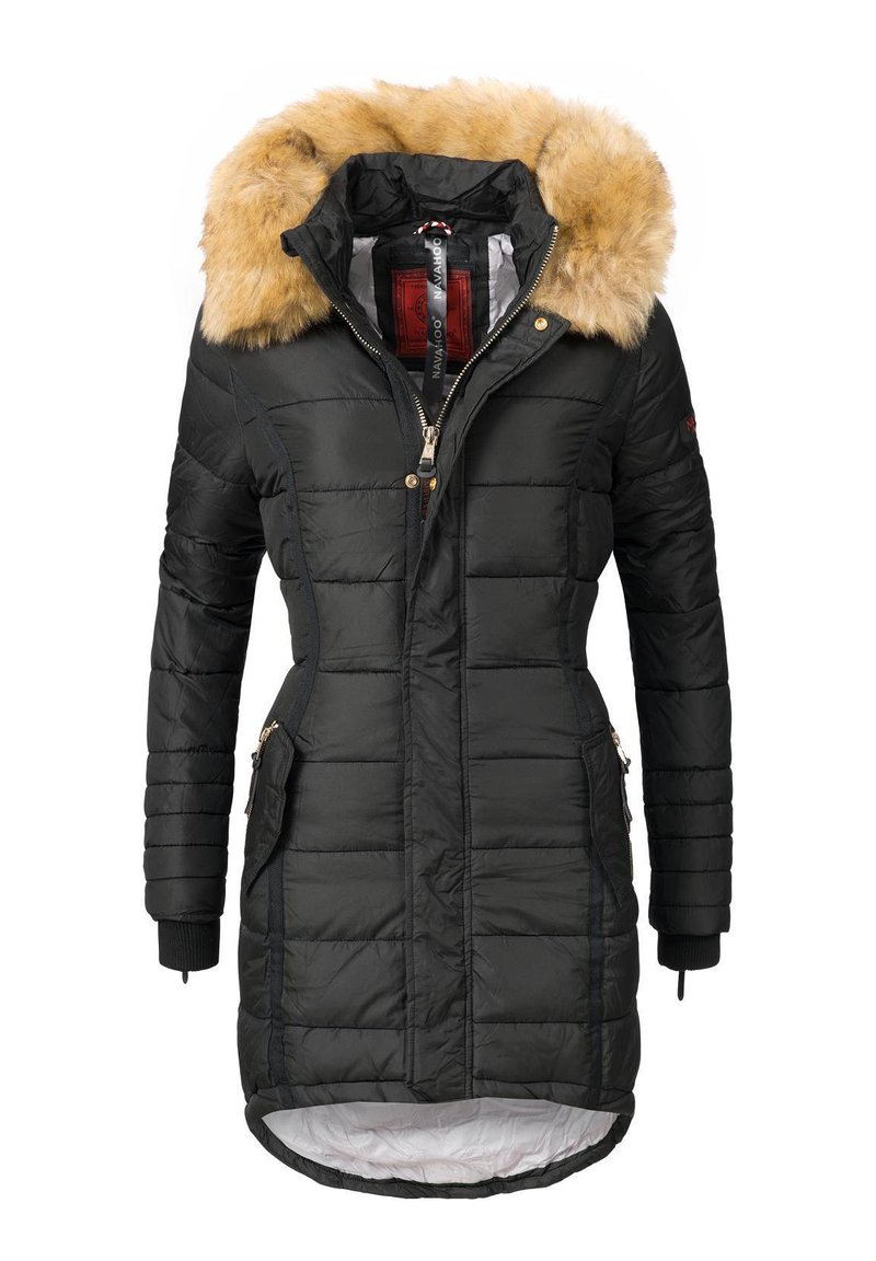 Navahoo PAPAYA - Wintermantel - schwarz - innen grau