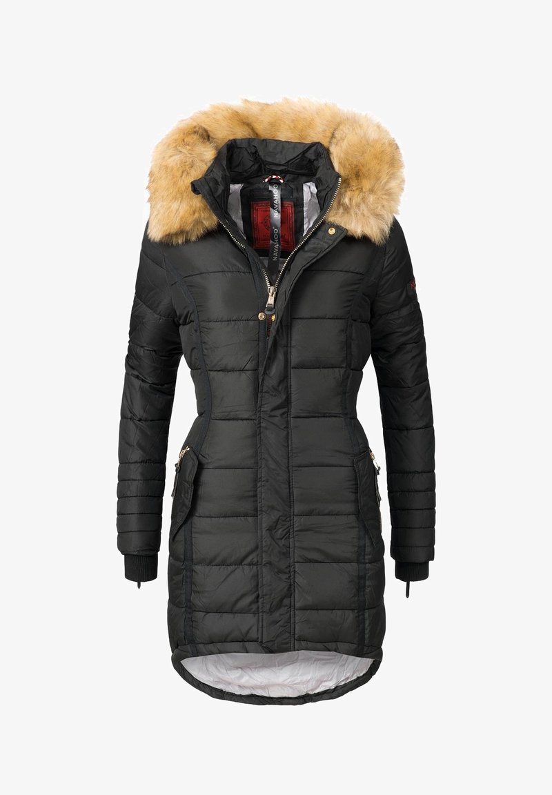 Navahoo PAPAYA - Wintermantel - schwarz - innen grau