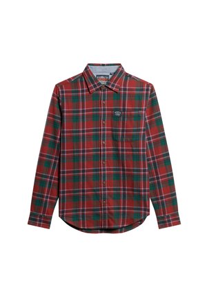 Superdry LONG SLEEVE LUMBER - Overhemd - buckshot check red