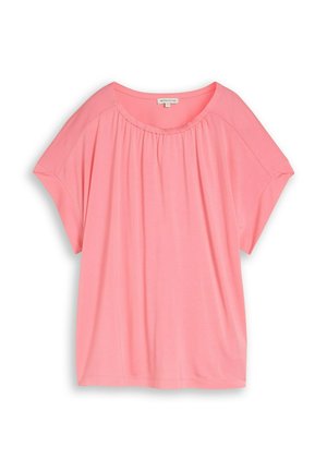 TOM TAILOR, TOM TAILOR T-SHIRT T-SHIRT MIT RAFFUNGEN - T-shirt basic - soft fuchsia pink