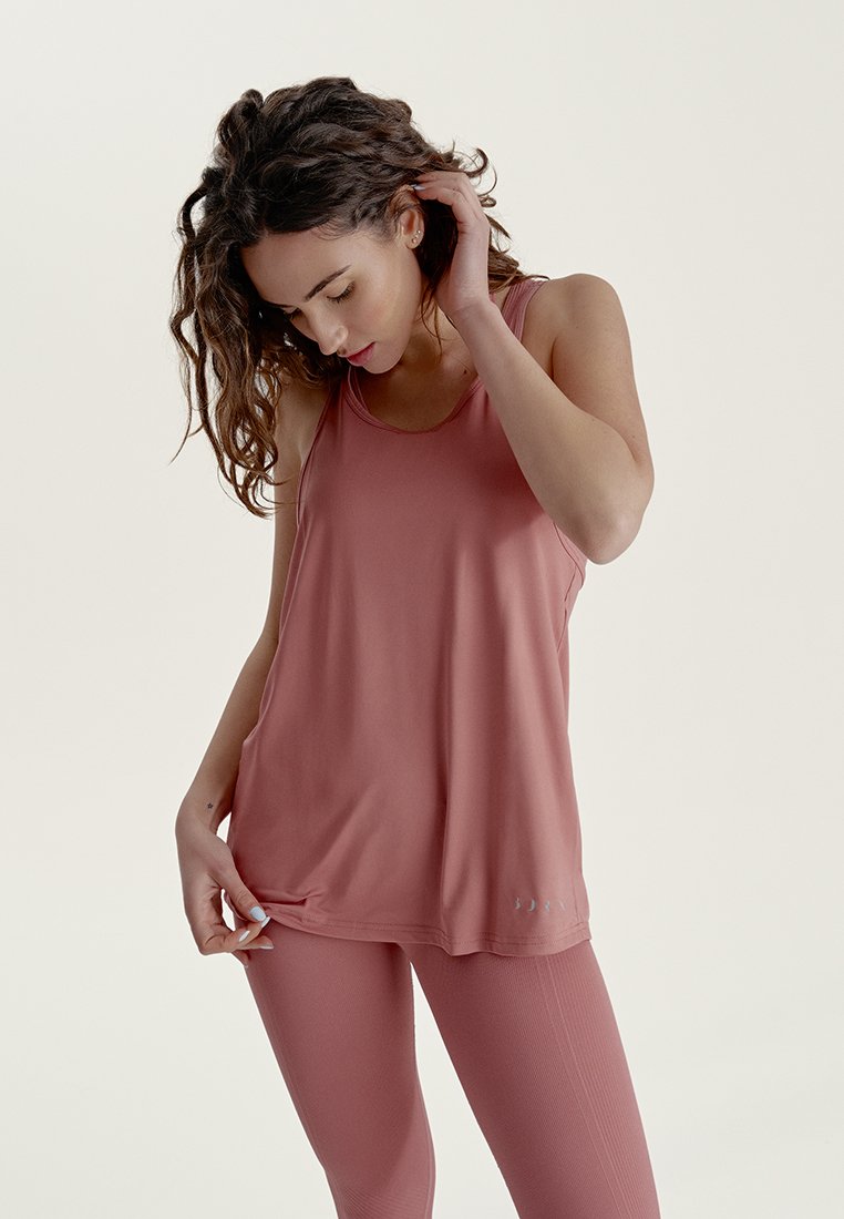 Cotton On Body ACTIVE CURVE HEM TANK - Top - brownie/marrón - Zalando.es