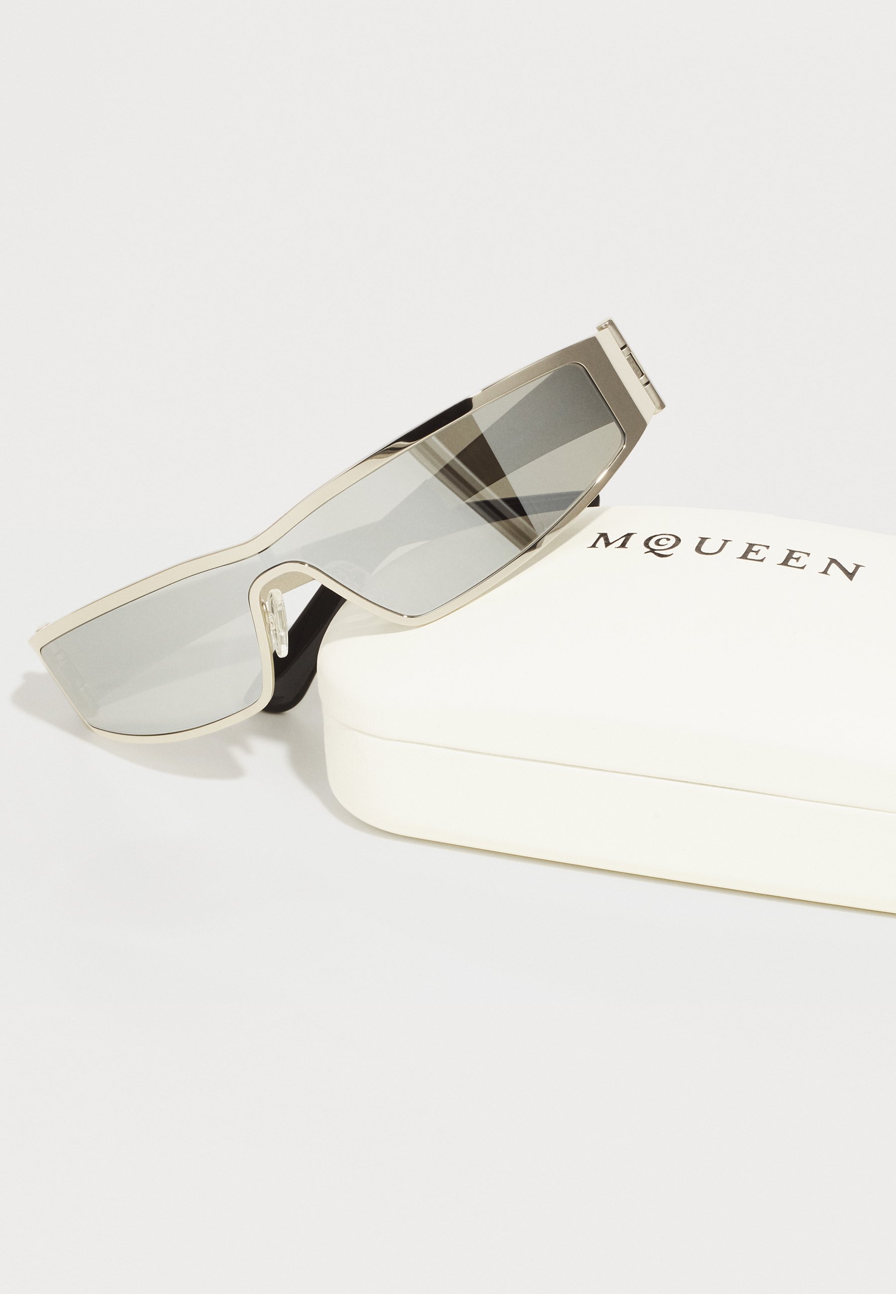 ALEXANDER MCQUEEN シルバー サングラス 未使用超美品 Alexander McQueen UNISEX - Sunglasses - silver-coloured - Zalando